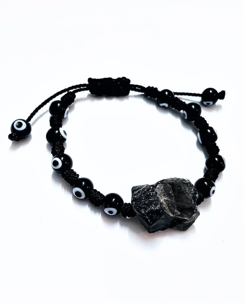 Total Protection Bracelet, CURED Amulet, Hex Protection, Energy Protection, Black Quartz Amulet, Curse Shield, Anti-Witchcraft, Evil Eye